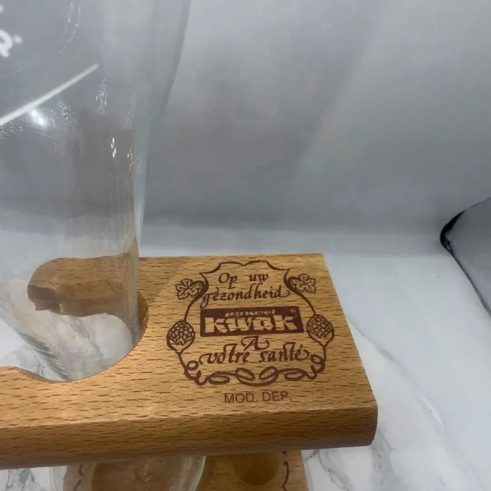 PAUWEL KWAK Belgian Beer Glass w/ Wooden Stand